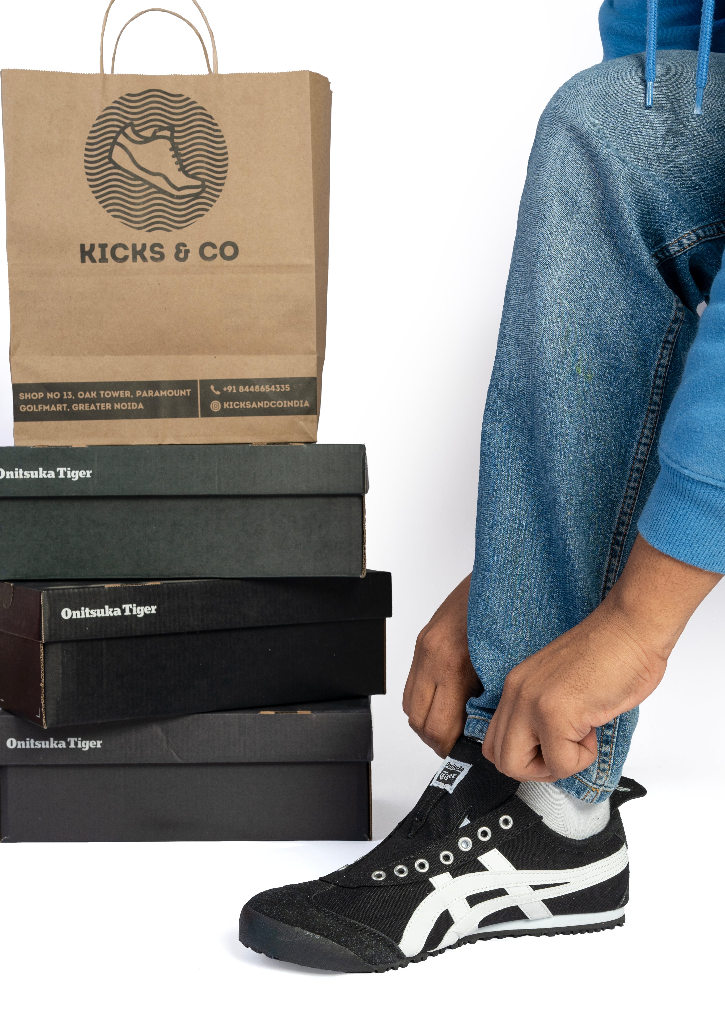 Onitsuka Tiger MEXICO 66 (Black/White) Slip-On