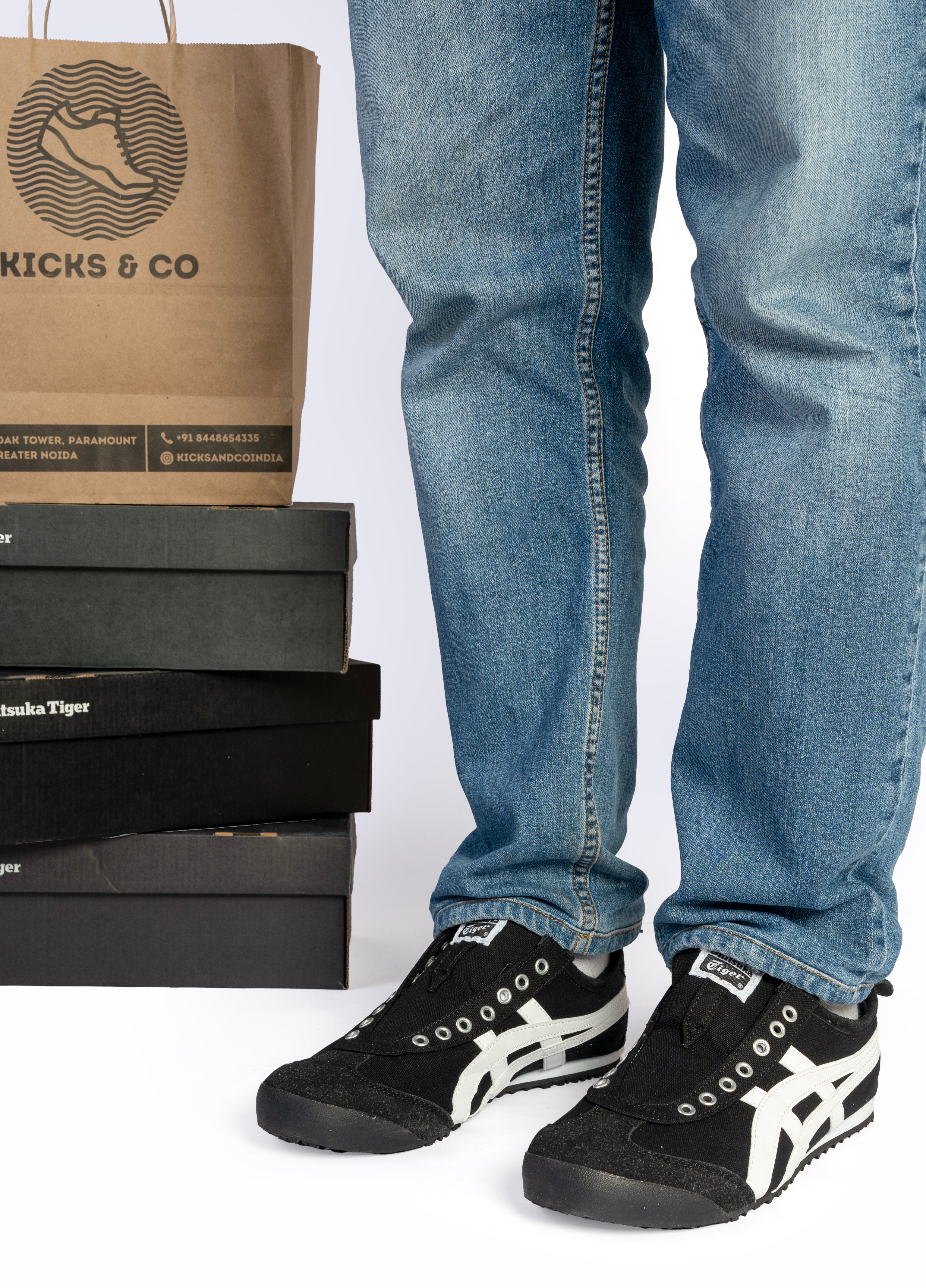 Onitsuka Tiger MEXICO 66 (Black/White) Slip-On