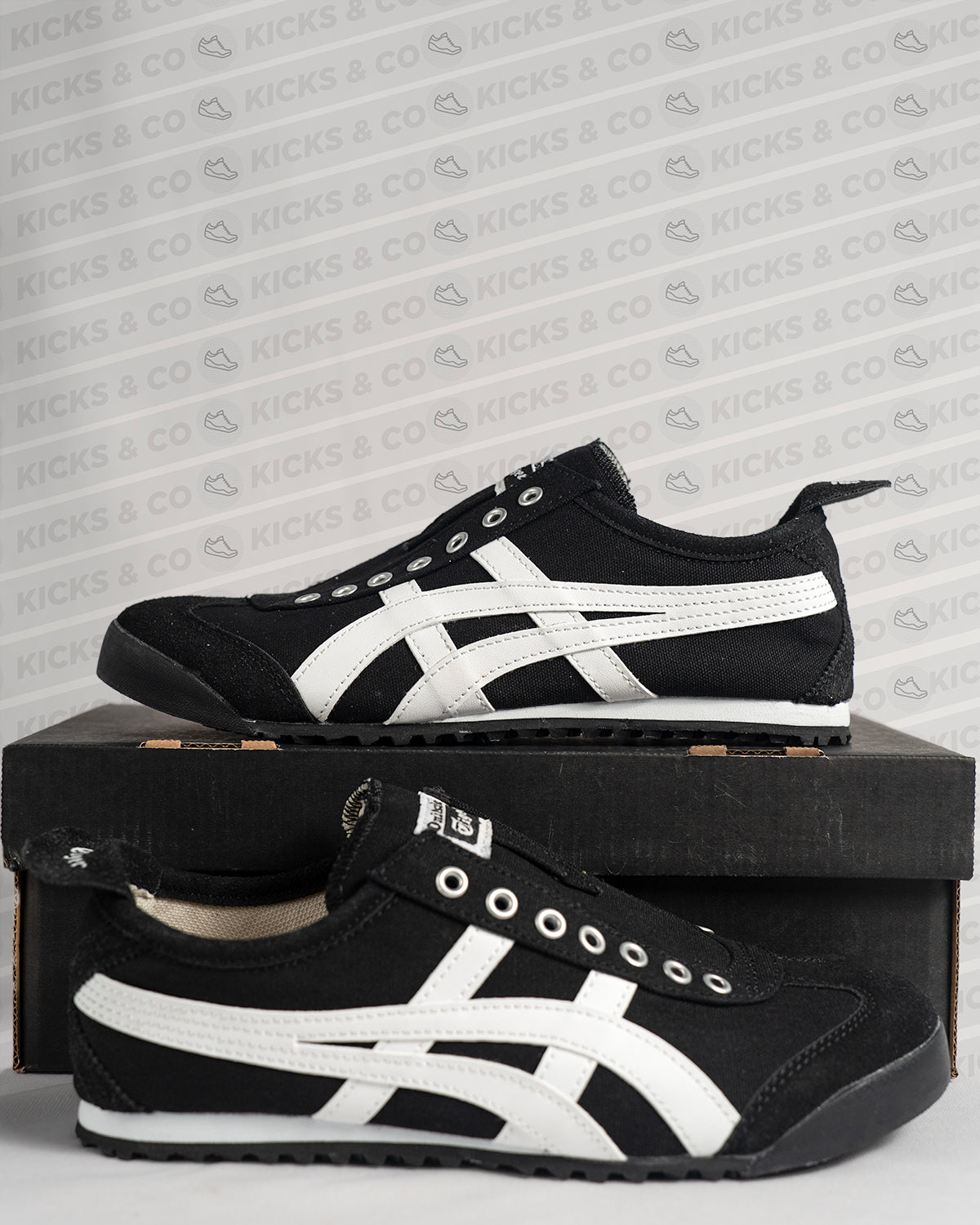 Onitsuka Tiger MEXICO 66 (Black/White) Slip-On