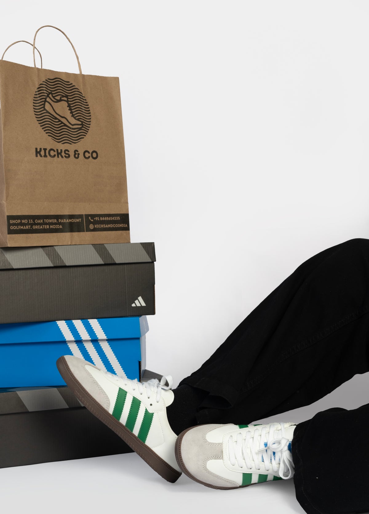 ADIDAS SAMBA VEGAN 'CLOUD WHITE/GREEN-SUPPLIER COLOR'