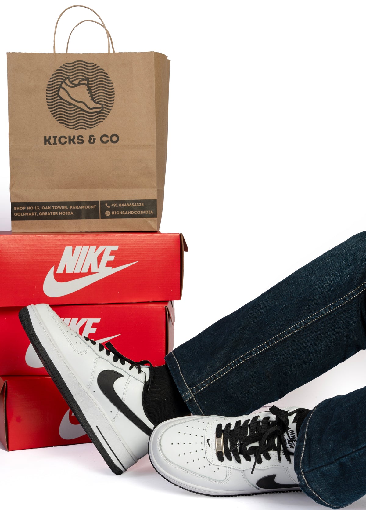 Nike AIR FORCE 1 “06 GRADE SCHOOL (WHITE/BLACK)